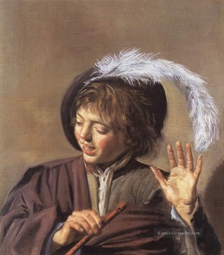  Tal Kunst - Singen Junge mit einer Flöte Porträt Niederlande Goldene Zeitalter Frans Hals
